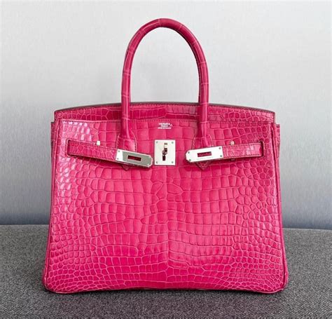 hermes fuchsia porosus birkin